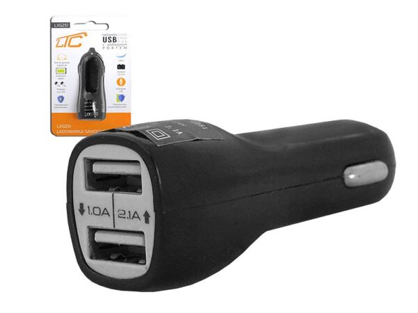 Chargeur de voiture PS Dual USB 2.1A.