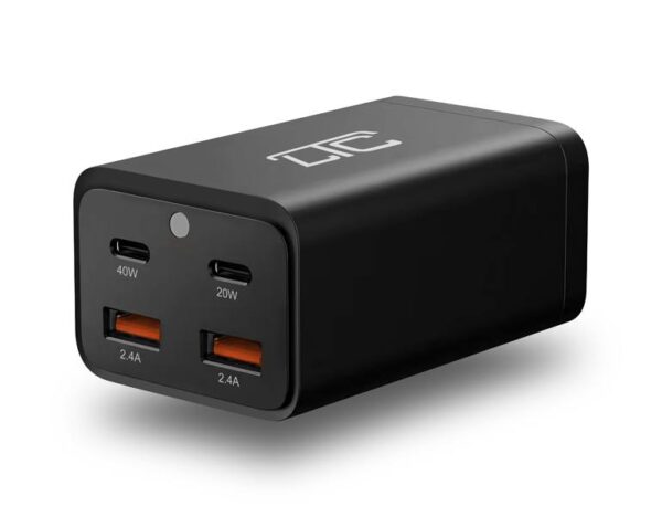 Chargeur multiple QC 3.0 PD20W/PD40W/QC 3.0 2 ports USB 2,4 A 80 W noir LTC