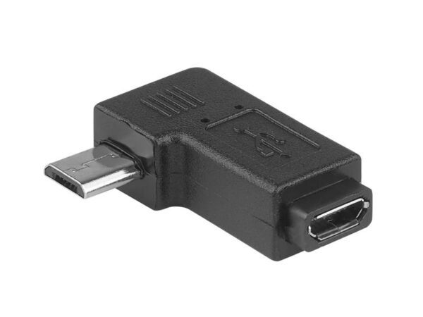 Adaptateur micro USB - prise micro USB coudée.