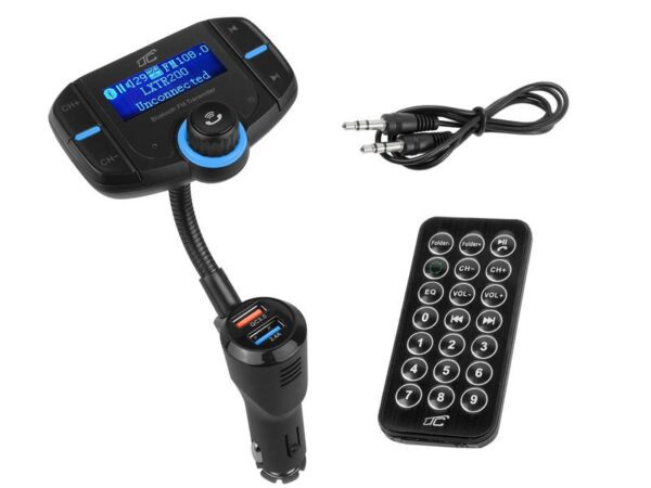 Émetteur FM PS LTC TR200 BT-A 4.2 avec chargeur 2 x USB QC 3.0 + 2.4 A, indicateur de charge de la batterie.