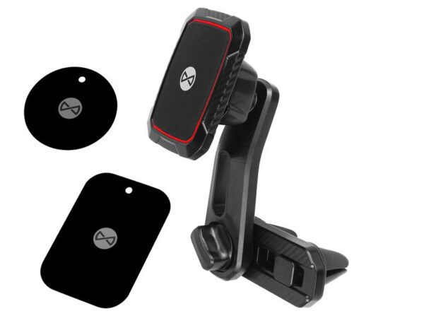 Support magnétique permanent pour calandre de voiture, noir.