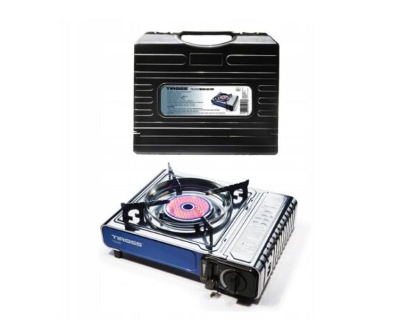 Réchaud de camping en céramique TS-266, 1650 W, métal, argent