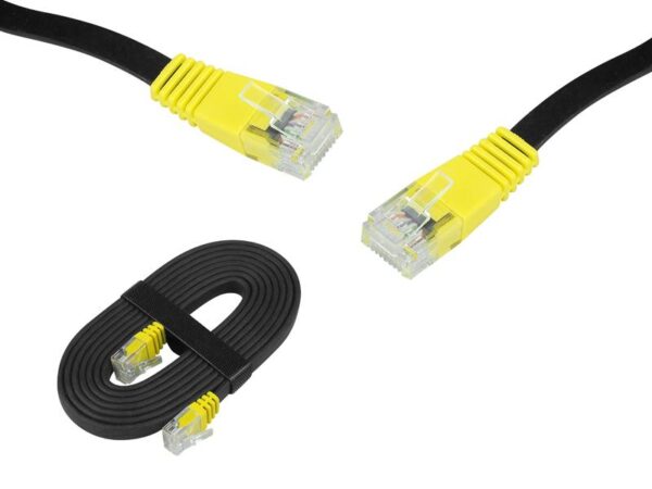 Câble réseau informatique Patchcord 1:1 8p8c cat.5 1,5 m ultra fin en silicone 5/1 mm (patchcord)
