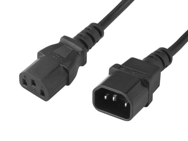 Câble d'alimentation pour ordinateur avec prise et fiche, 1,5 m (rallonge)