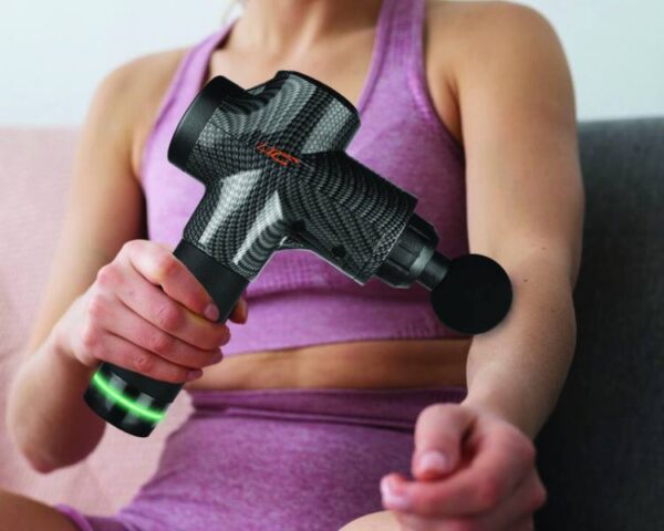 Pistolet de massage MASSAGER LTC avec 10 embouts Noir/Carbone
