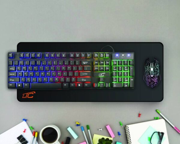 Ensemble PC gaming 3-en-1 PS LTC : souris, clavier, tapis de souris