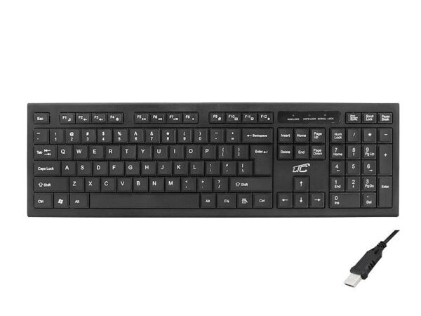 Clavier numérique QWERTY filaire USB PS, noir LTC.