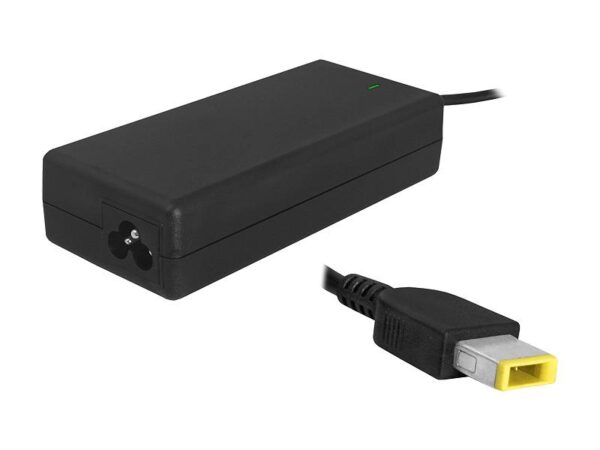 Adaptateur secteur pour ordinateur portable LENOVO 20V 90W 4,5A Carré jaune.