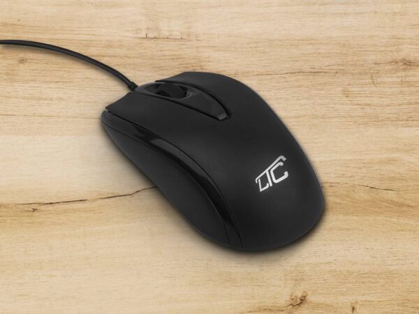 Souris d'ordinateur LTC, filaire, noire