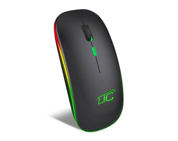 Souris optique PS LTC, sans fil, Bluetooth, rétroéclairage RGB