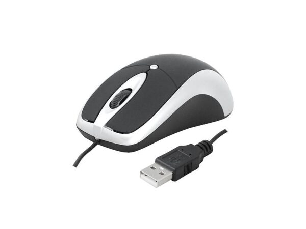 Souris PS, souris optique filaire USB HADES noire et argent LTC