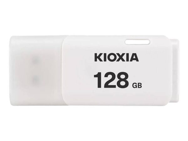 Clé USB PS 128 Go USB 2.0 Kioxia U202, blanche.