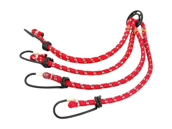 Corde élastique à 4 bras en forme d'araignée pour sécuriser les bagages.