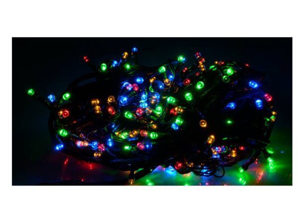 Guirlande lumineuse de sapin de Noël PS 200 LED multicolores.