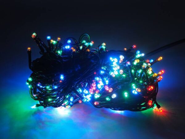 Guirlande lumineuse pour sapin de Noël PS 300 x LED Flash, multicolore + flash blanc froid, IP20, 230 V.