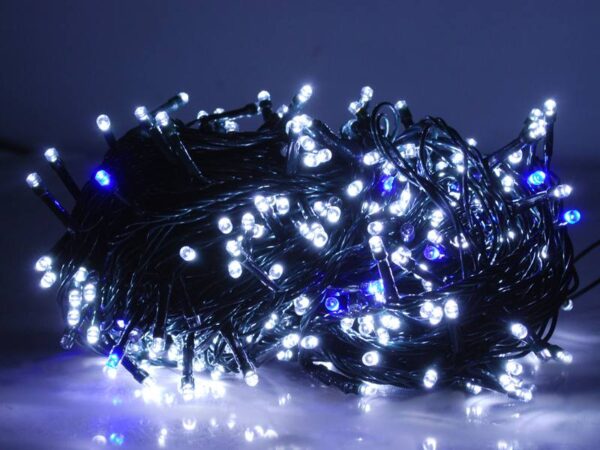Guirlande lumineuse de Noël PS 300 LED blanc froid clignotant + blanc froid clignotant IP20 230V