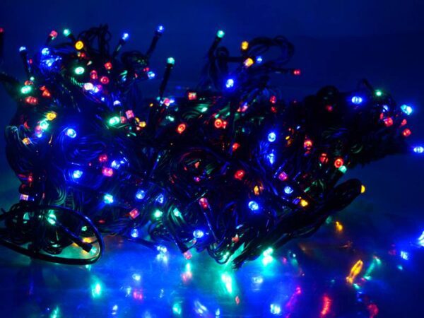 Guirlande lumineuse pour sapin de Noël PS, 500 LED multicolores.
