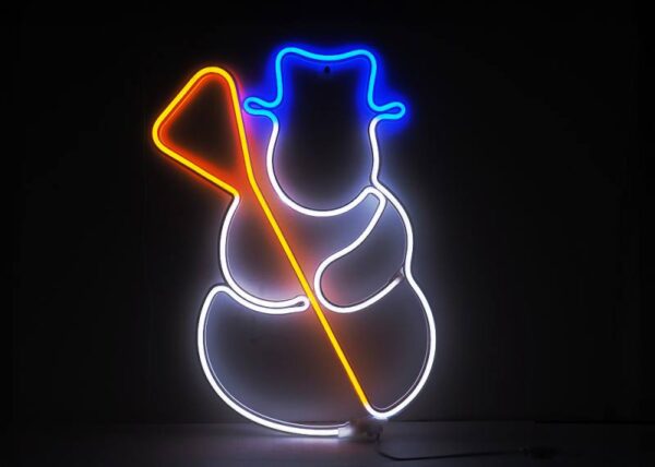 Décoration de Noël PS Bonhomme de neige multicolore Néon LED 230V NEUF