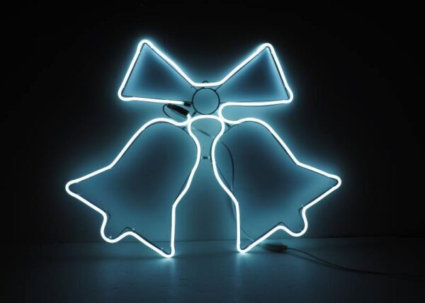 Cloches décoratives de Noël PS, néon LED blanc froid 230 V, neuves
