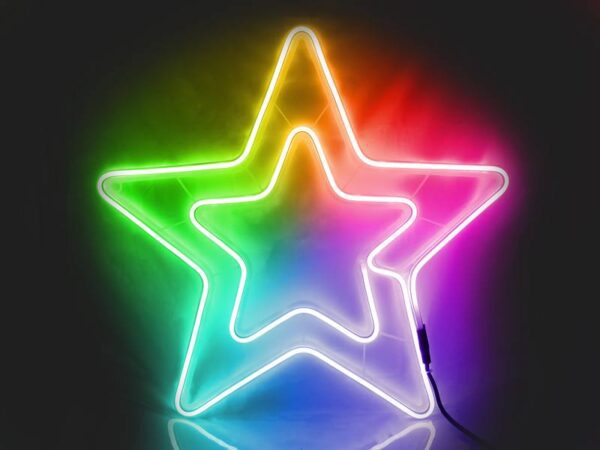 Décoration de Noël PS Étoile LED RGB Néon 230V NEUVE