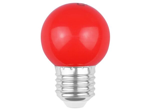 Ensemble d'ampoules LED E27/G45/2 W, guirlande lumineuse de jardin, rouge, 5 pièces.