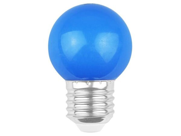 Ensemble d'ampoules LED E27/G45/2 W, guirlande lumineuse de jardin, bleue, 5 pièces.