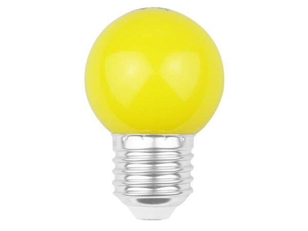 Ensemble d'ampoules LED E27/G45/2 W, guirlande lumineuse de jardin, jaune, 5 pièces.