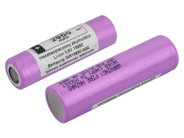 Batterie 18650 li-ion SAMSUNG 3,7 V 3000 mAh.