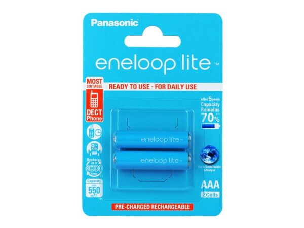 Pile Panasonic Eneloop Lite R03, 550 mAh, blister.