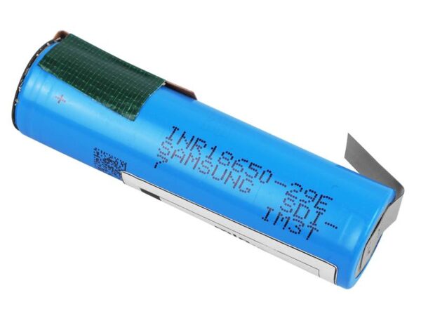Cellule Samsung 18650-29E 2850 mAh, avec plaques.