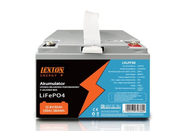 Batterie lithium-fer-phosphate avec système BMS LiFePO4 12,8 V 30 Ah