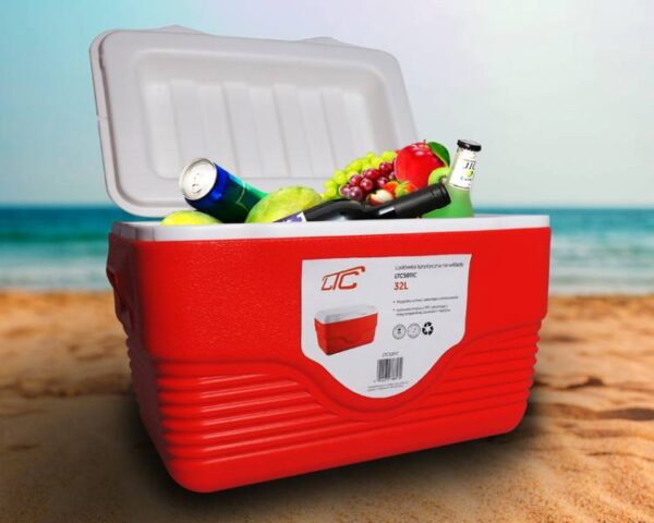 Glacière portable LTC 32L pour compartiments, rouge