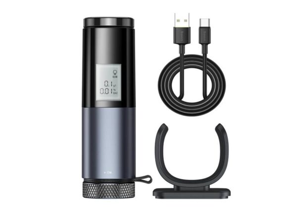 Éthylotest électronique Baseus sans embout buccal, écran LCD noir