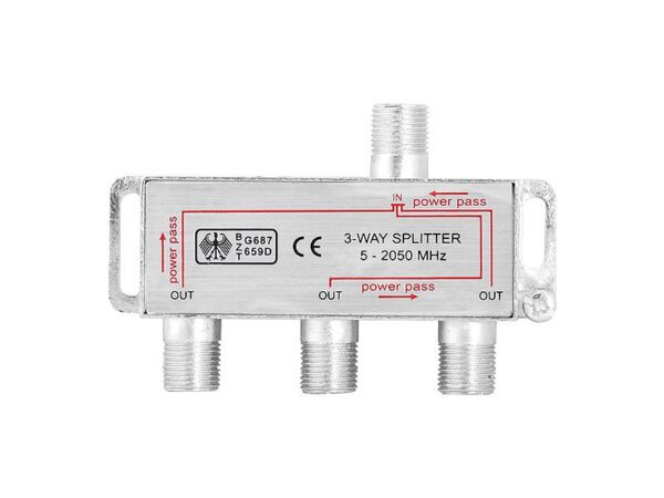 Répartiteur F 3W pour télévision par satellite.