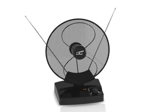 Antenne TV active d'intérieur pour télévision terrestre FHD 4K LTE DVB-T2 MUX8