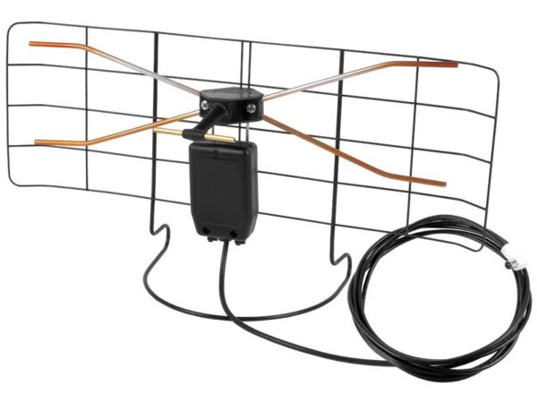 Antenne intérieure DVB-T à mailles VHF/UHF avec balun, câble de 4 m.
