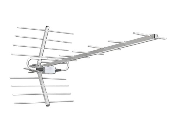 Antenne TV YAGI, 16 éléments, avec balun et plaque.