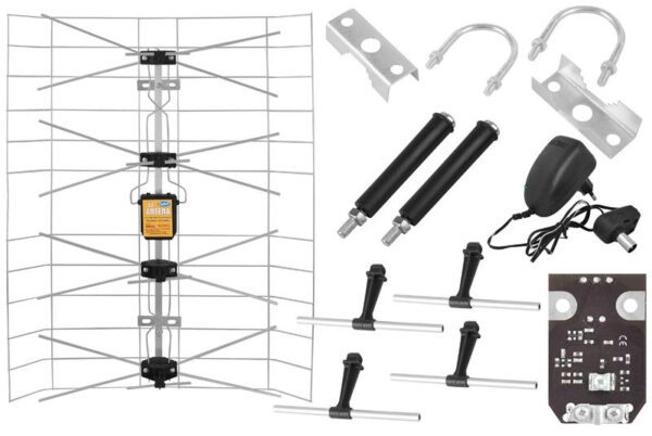 Antenne TV PS Mesh + Amplificateur + Alimentation