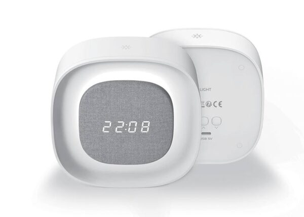 Réveil avec veilleuse LED PURE FNL-03 BJORN carré blanc Forever Light
