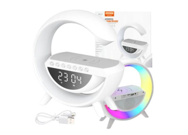 Veilleuse LED SOMOSTEL + Chargeur à induction blanc SMS-H304