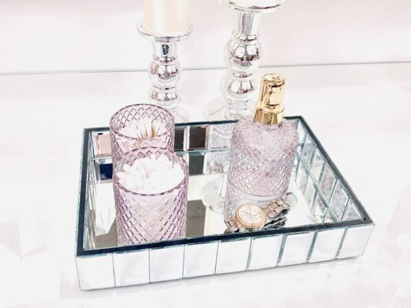 Organiseur, plateau MOON dans la chambre, miroir, rectangulaire, CARRÉ.