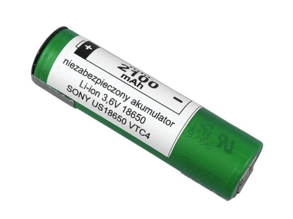 Batterie Sony/Murata VTC4 18650 Li-ion 2100 mAh avec plaques