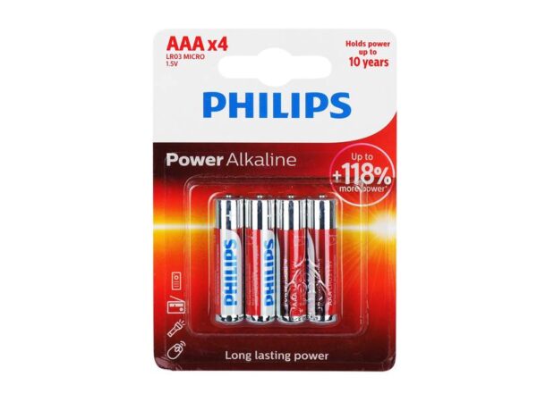 Pile alcaline Philips LR03 PowerAlkaline.