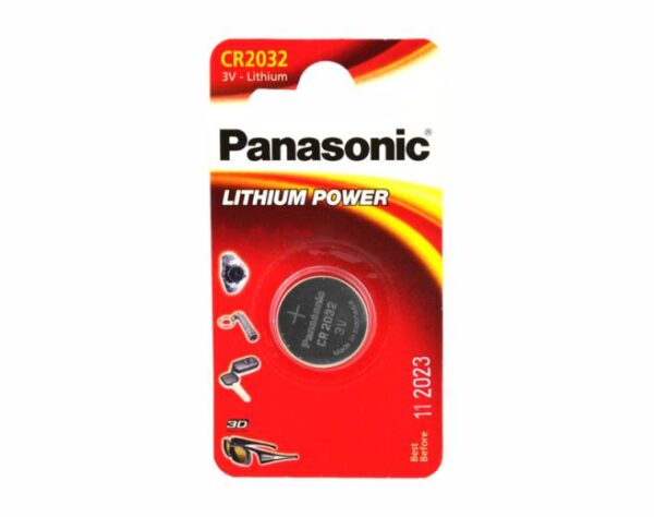Pile au lithium Panasonic CR2032, 3V.