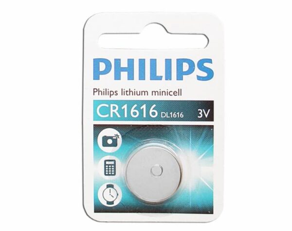 Pile au lithium Philips CR1616, 3V.