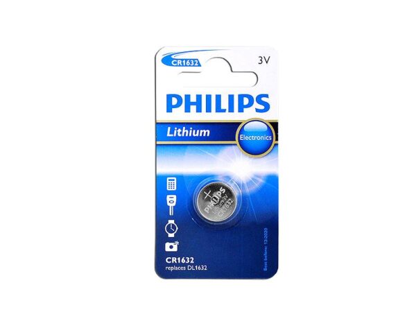 Pile au lithium Philips CR1632.