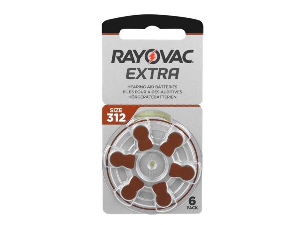 Pile pour appareil auditif Rayovac Extra 312.