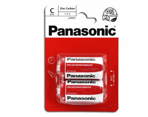 Batterie Panasonic R14, blister.