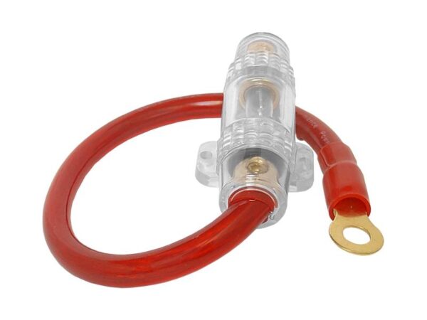 Porte-fusible avec câble 4GA de 25 cm + fusible 80 A