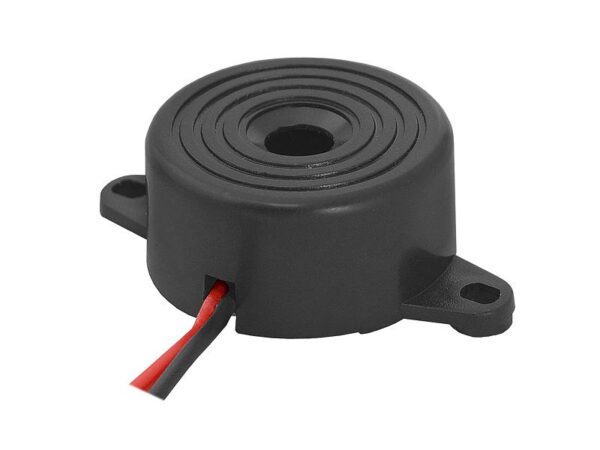 Buzzer 12V FY248 avec câble, noir.